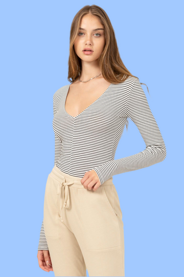 Striped Bodysuit
