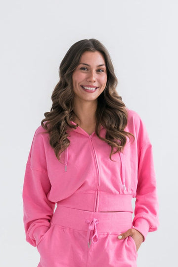 MISAJO Zip Jacket — Bubblegum Pink