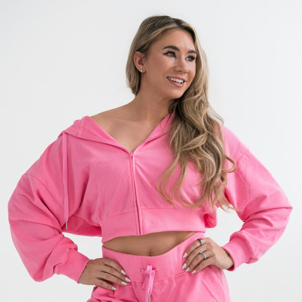 MISAJO Zip Jacket — Bubblegum Pink