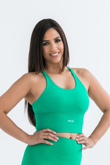 MISAJO Glow Sports Bra – Emerald Green