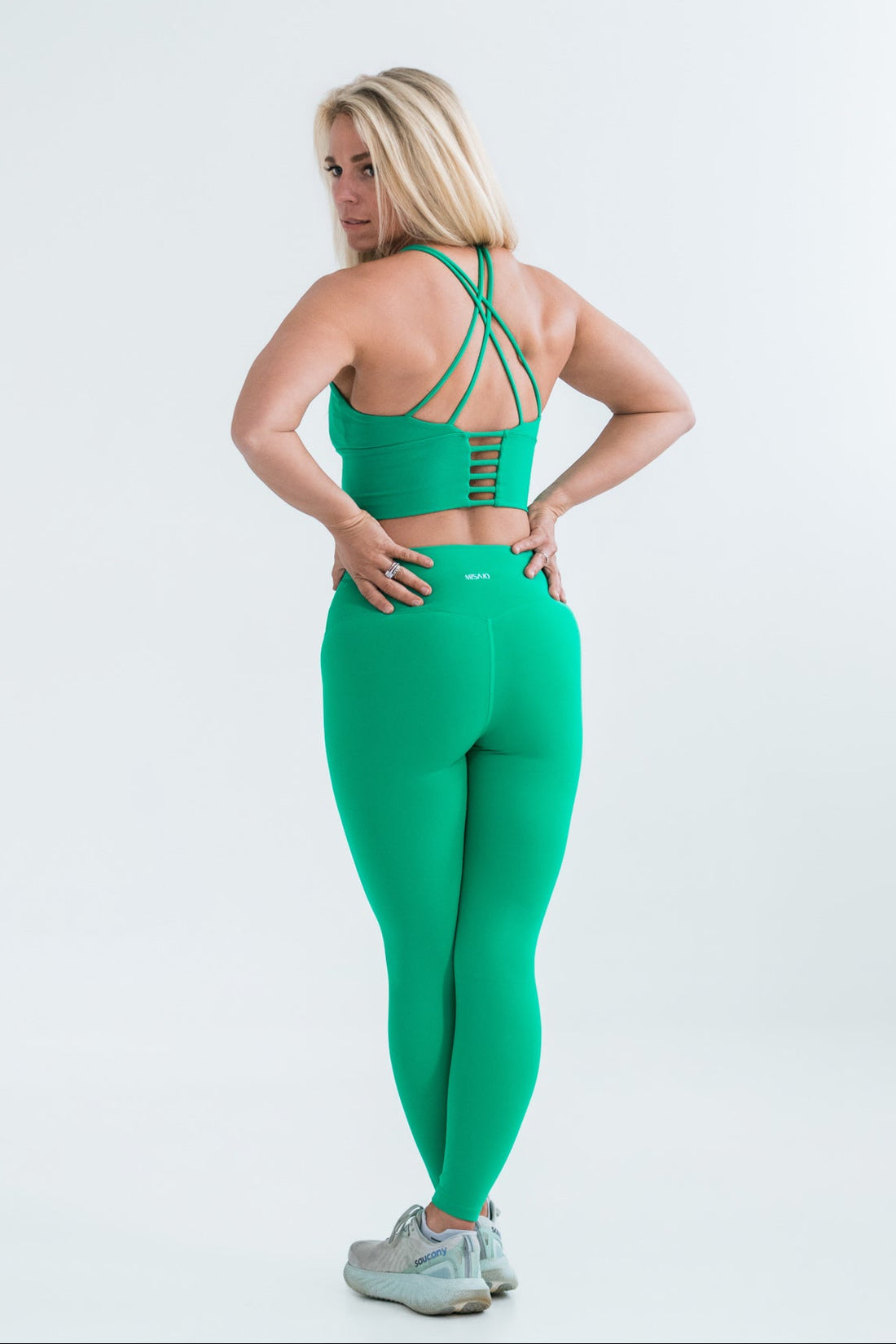 MISAJO Glow Leggings — Emerald Green
