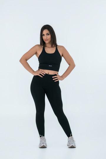 MISAJO Glow Sports Bra — Midnight Black