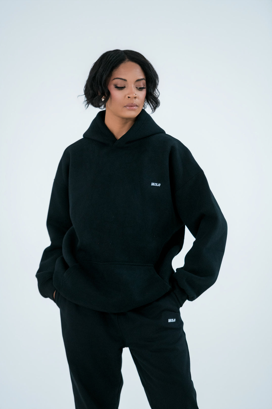 MISAJO Eclipse Hoodie — Midnight Black