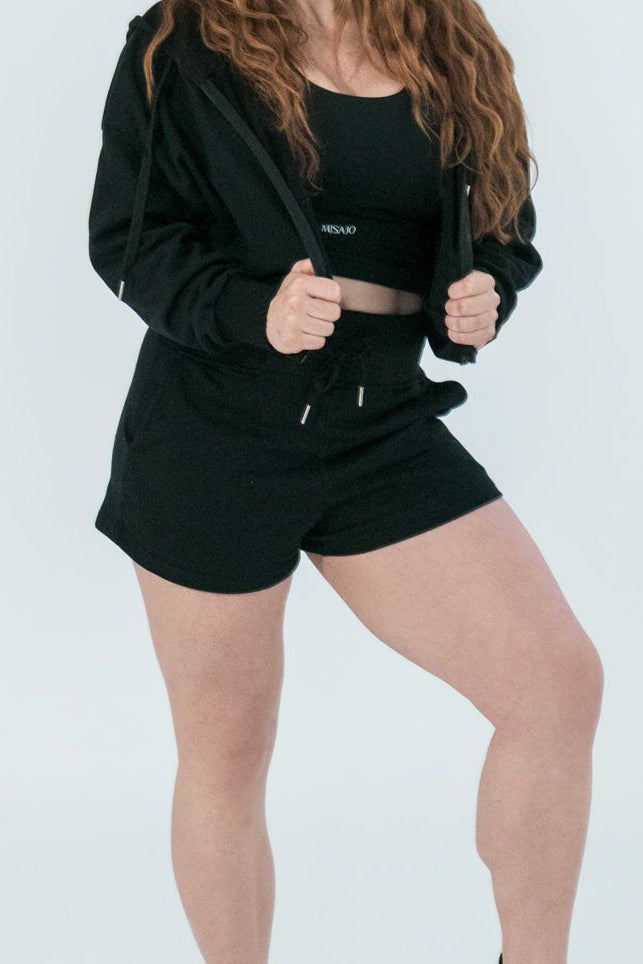 MISAJO Shorts — Midnight Black