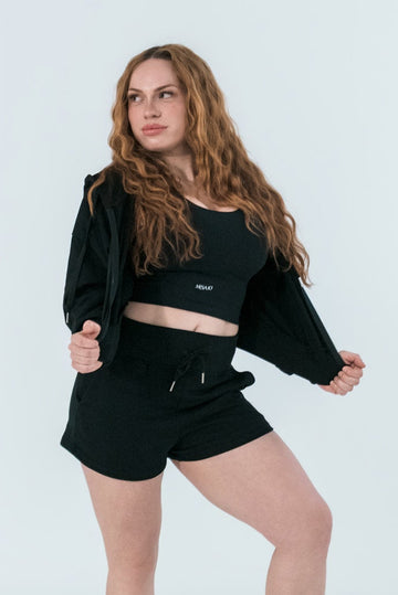 MISAJO Zip Jacket — Midnight Black